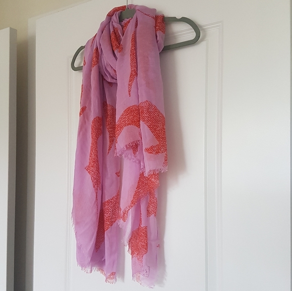 🌼 NWOT Barts scarf in lavender + burnt orange - Picture 2 of 4